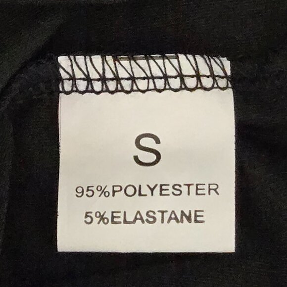 NWOT | Black Sheer Long Sleeve Ruched Twist Front Ruffle Hem Midi Dress | Small - Picture 5 of 6